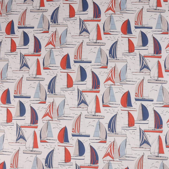 Sailboats Red Fabric