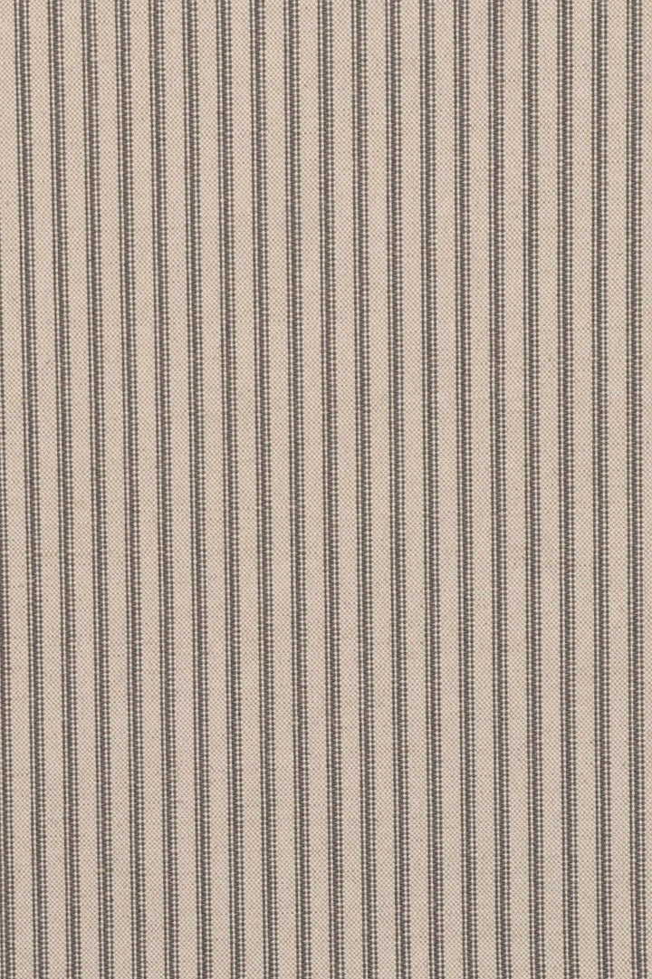 Bergen Ticking Stripe Grey Fabric