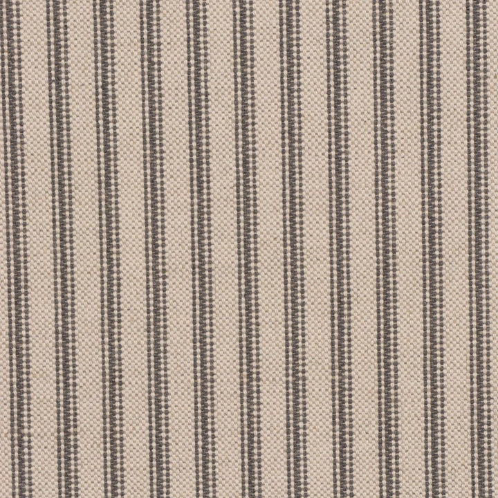 Bergen Ticking Stripe Grey Fabric