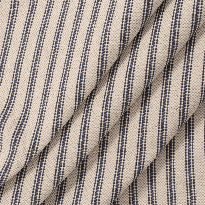 Bergen Ticking Stripe Blue Fabric