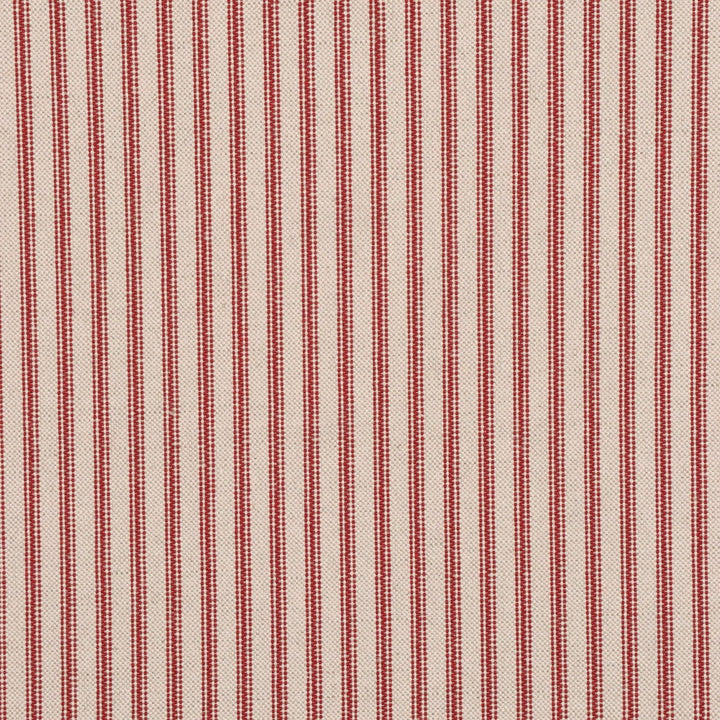 Bergen Ticking Stripe Red Fabric