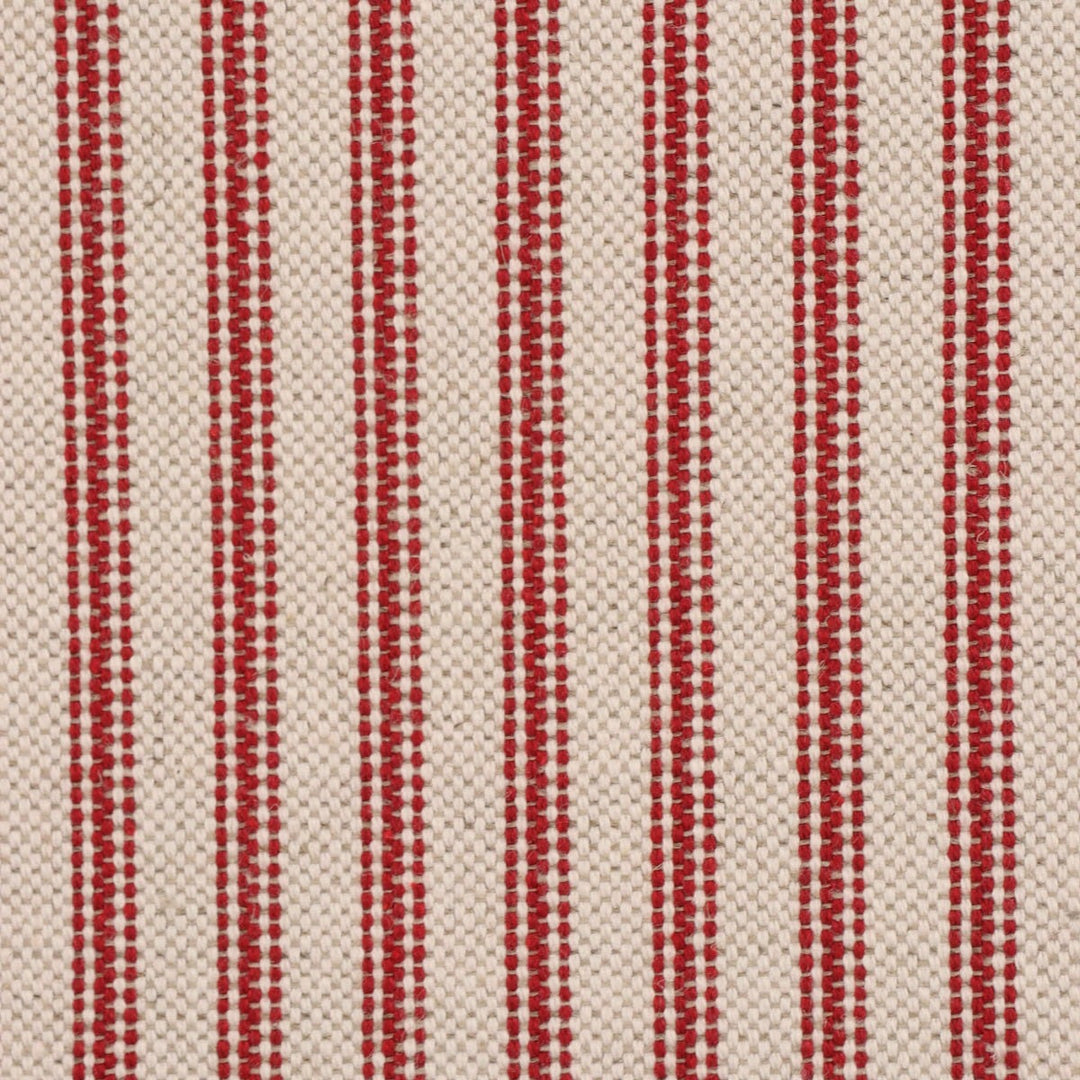 Bergen Ticking Stripe Red Fabric