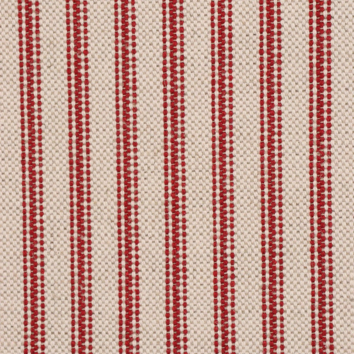 Bergen Ticking Stripe Red Fabric