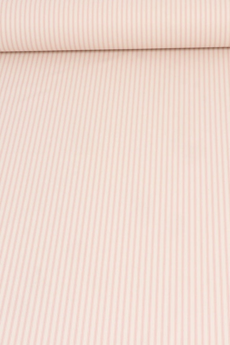 Kent Ticking Stripe Pink Fabric