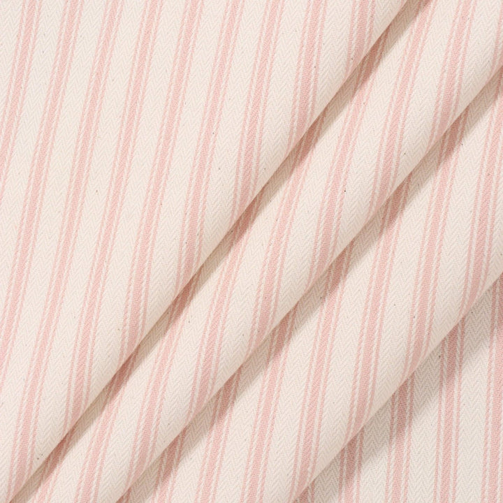 Kent Ticking Stripe Pink Fabric