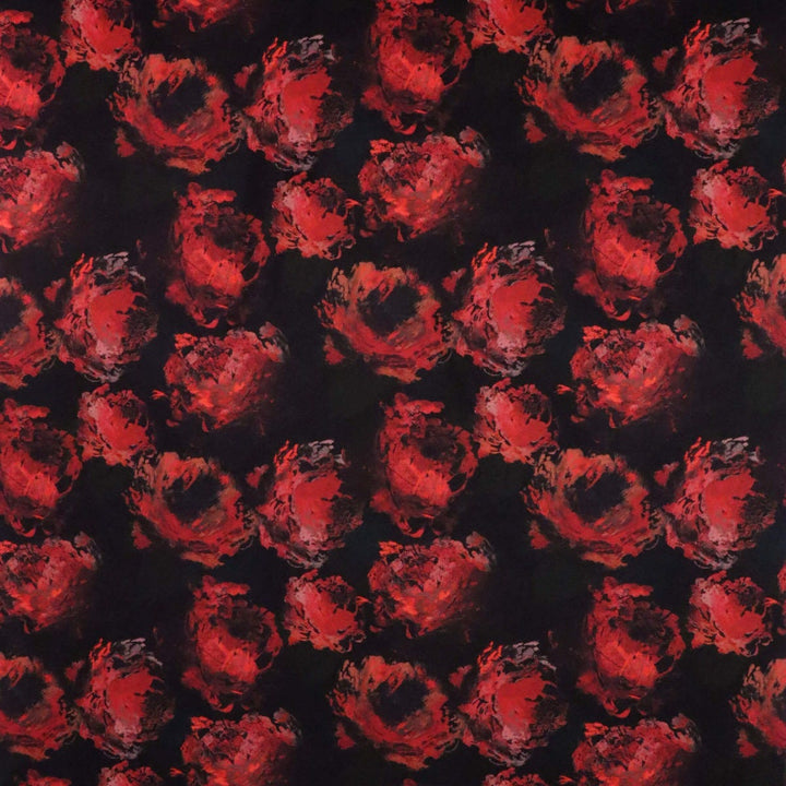 Gothic Rose Noir Velvet Fabric