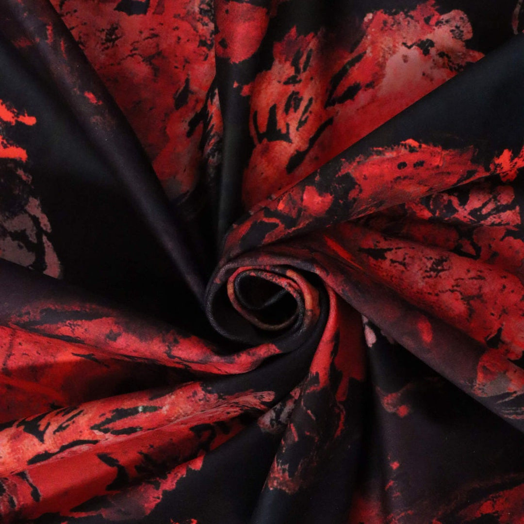 Gothic Rose Noir Velvet Fabric