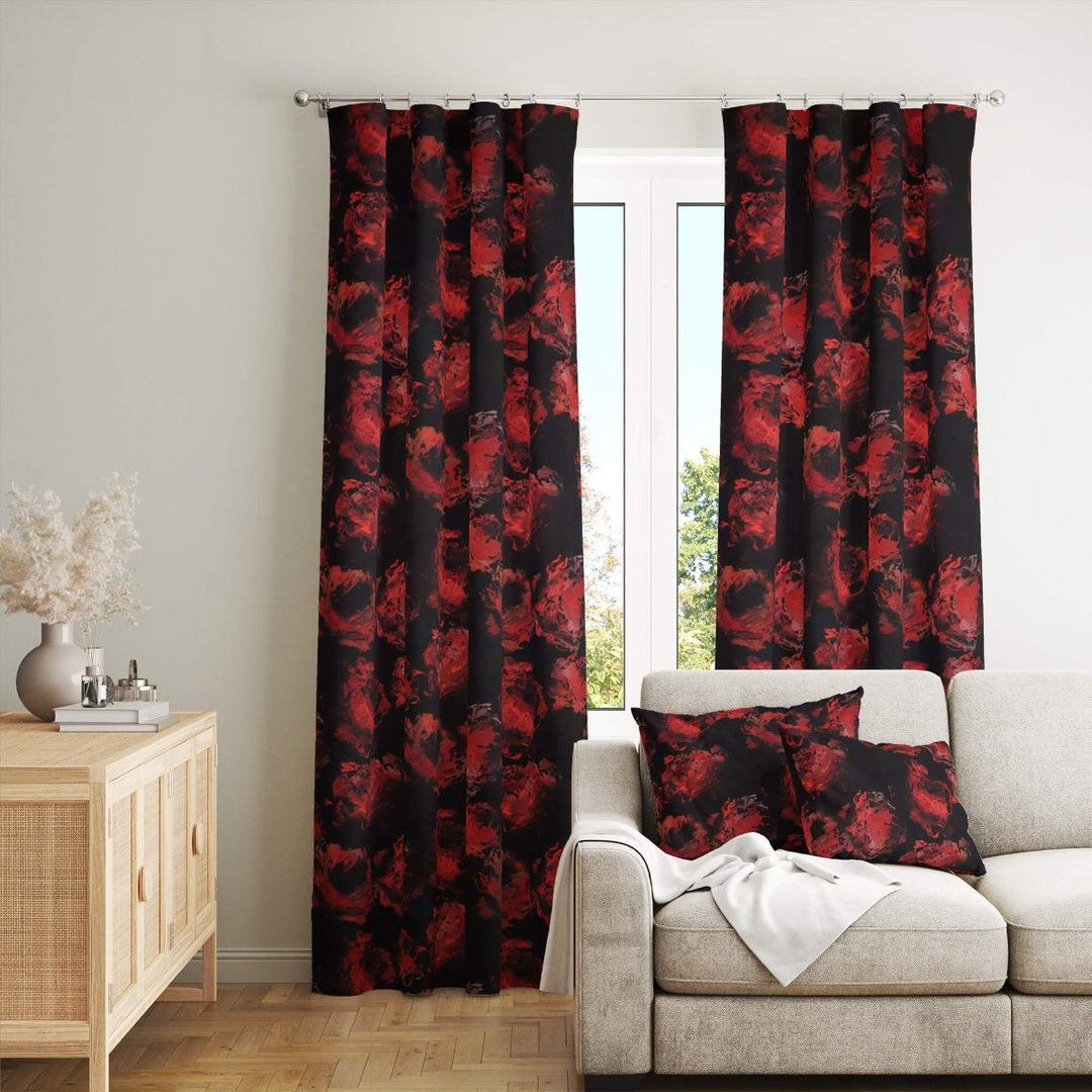 Gothic Rose Noir Velvet Fabric