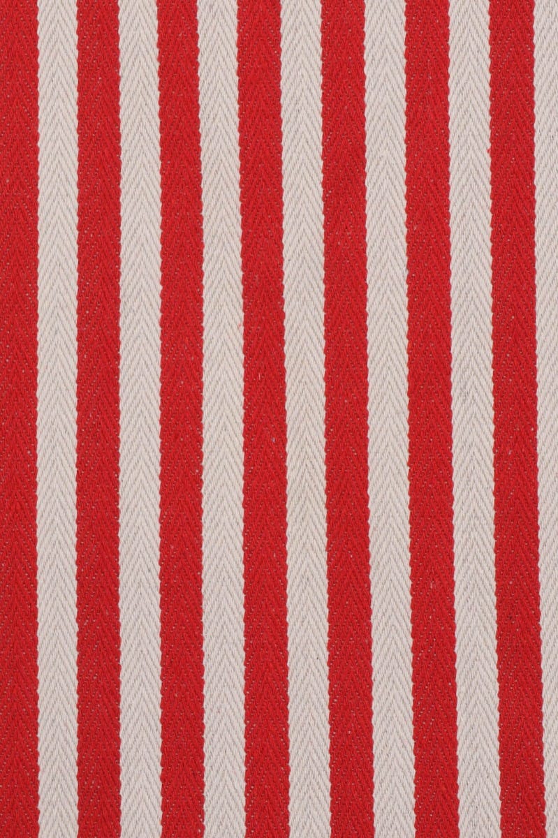 Lynmouth Red Herringbone Stripe Fabric