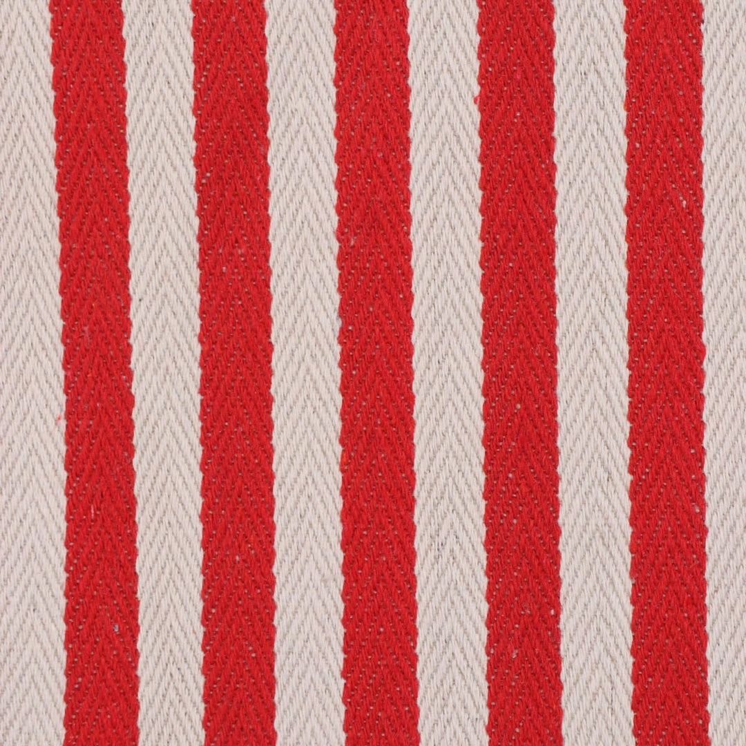 Lynmouth Red Herringbone Stripe Fabric