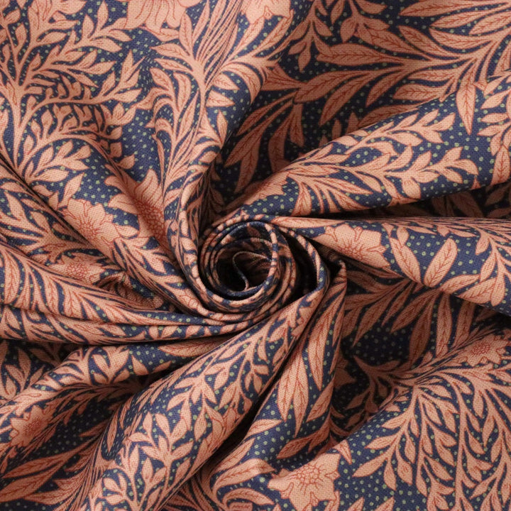 Coleton Floral Navy / Terracotta Fabric