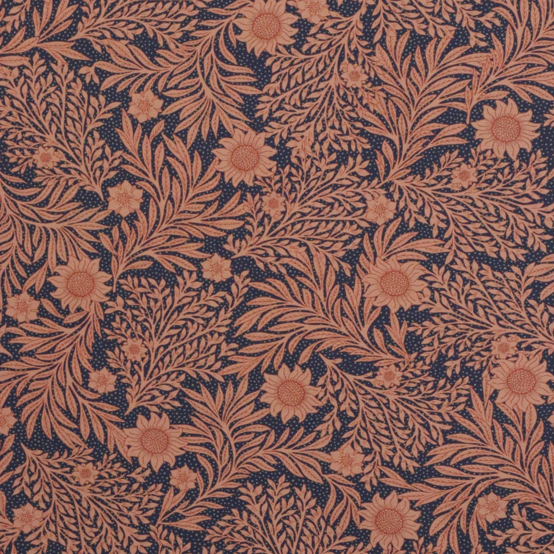 Coleton Floral Navy / Terracotta Fabric