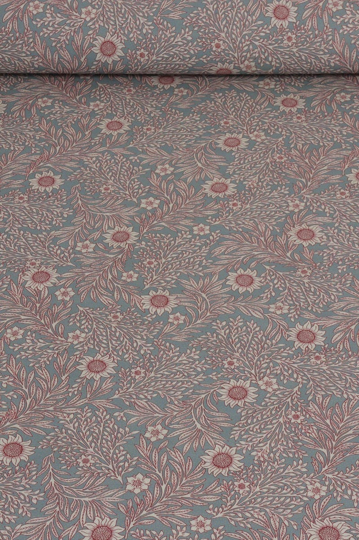 Coleton Floral Sky / Red Fabric