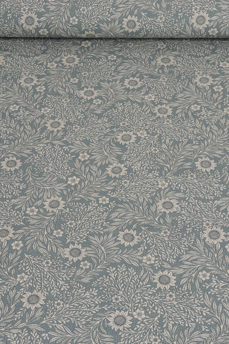 Coleton Floral Duck Egg Fabric