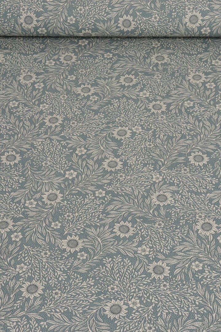 Coleton Floral Duck Egg Fabric