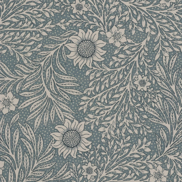 Coleton Floral Duck Egg Fabric