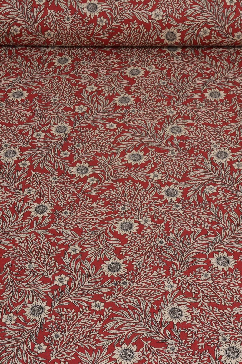 Coleton Floral Red Fabric