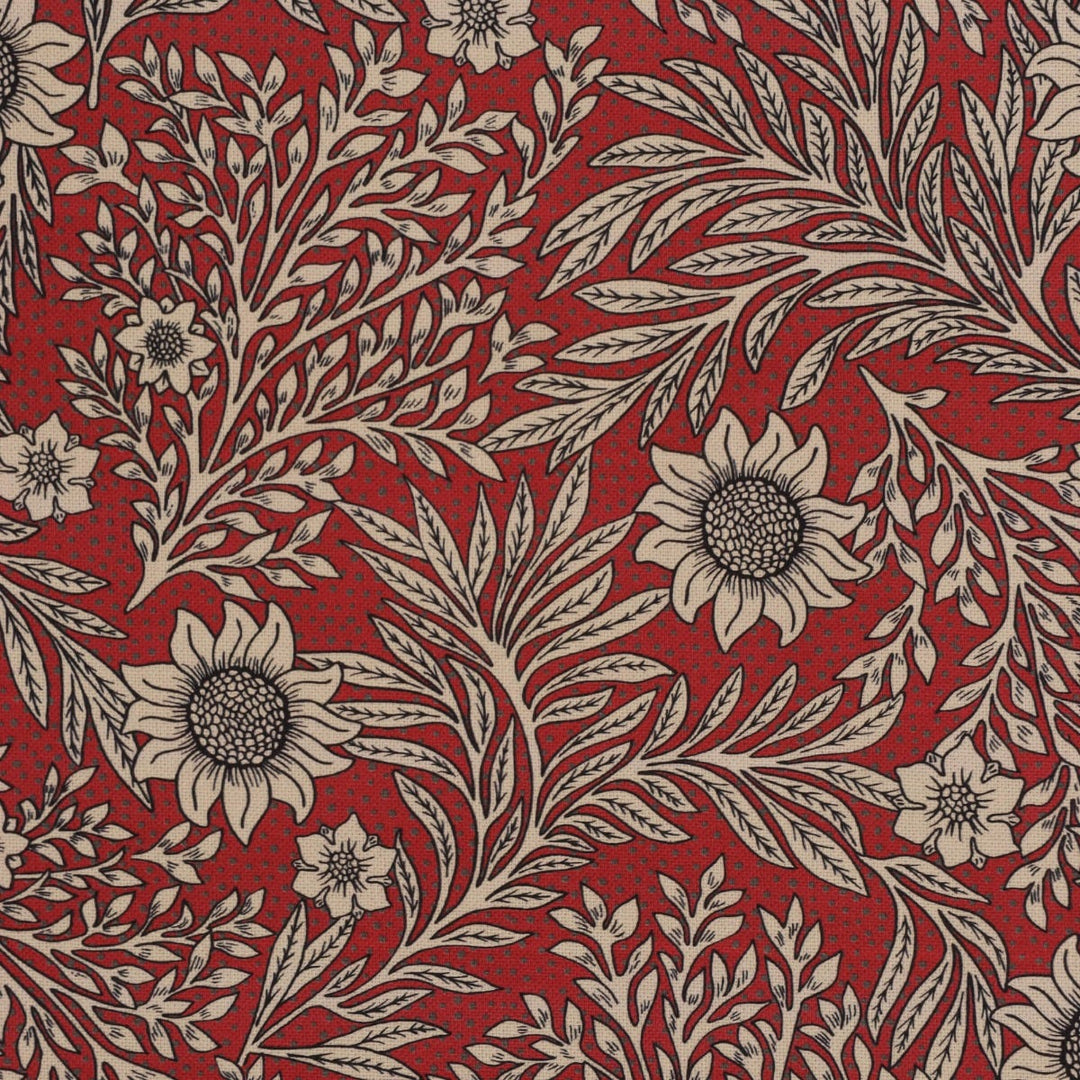 Coleton Floral Red Fabric