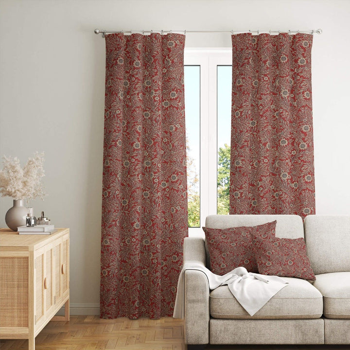 Coleton Floral Red Fabric