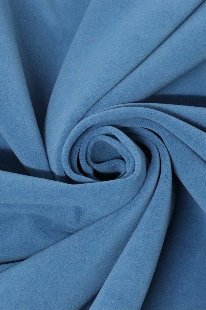 Clearance Velvet Poly FR Teal Fabric