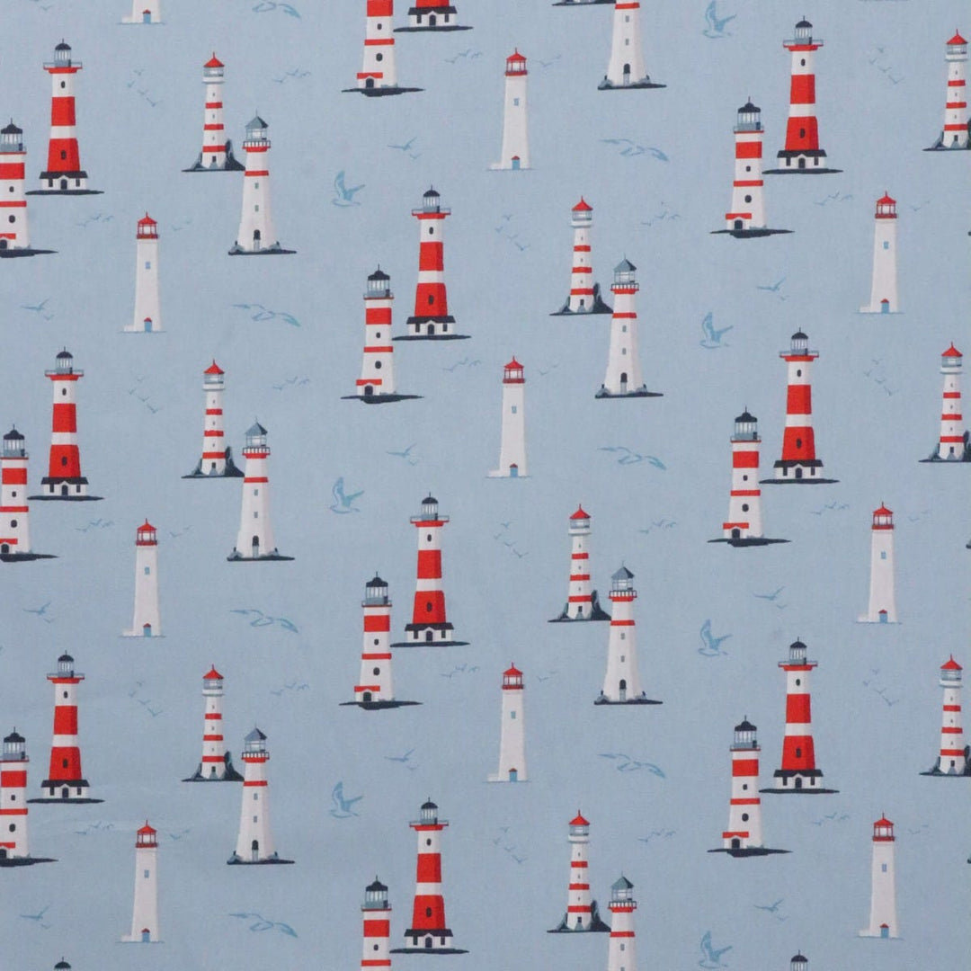 Nash Lighthouse Blue 160cm Fabric