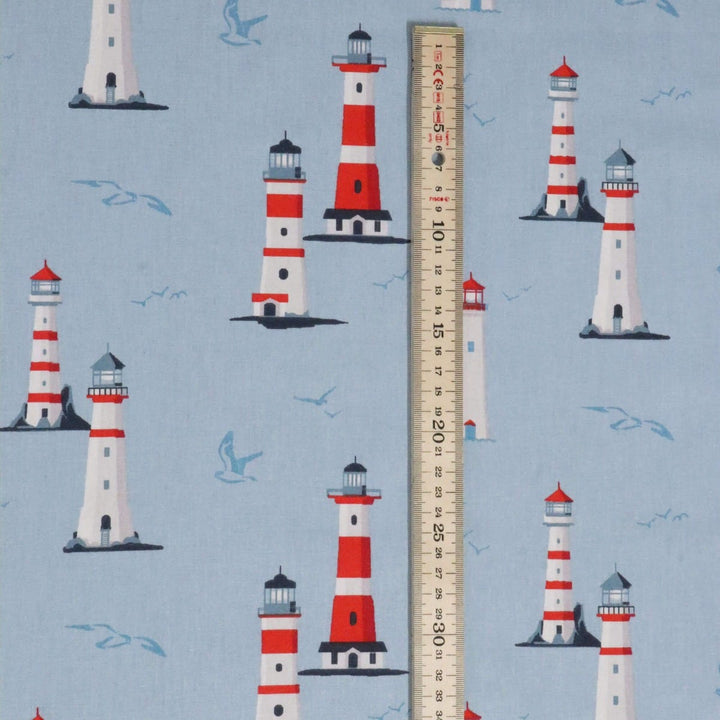 Nash Lighthouse Blue 160cm Fabric