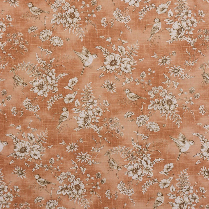 Clearance Finch Floral Toile Sandstone Fabric