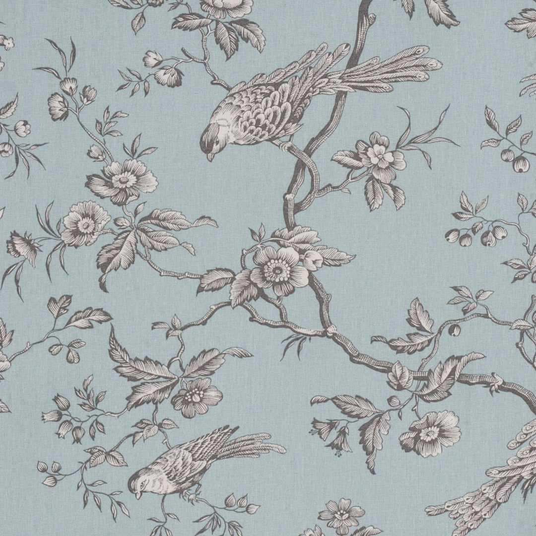 Isabelle Bird Toile Sky Cotton Double Width Fabric