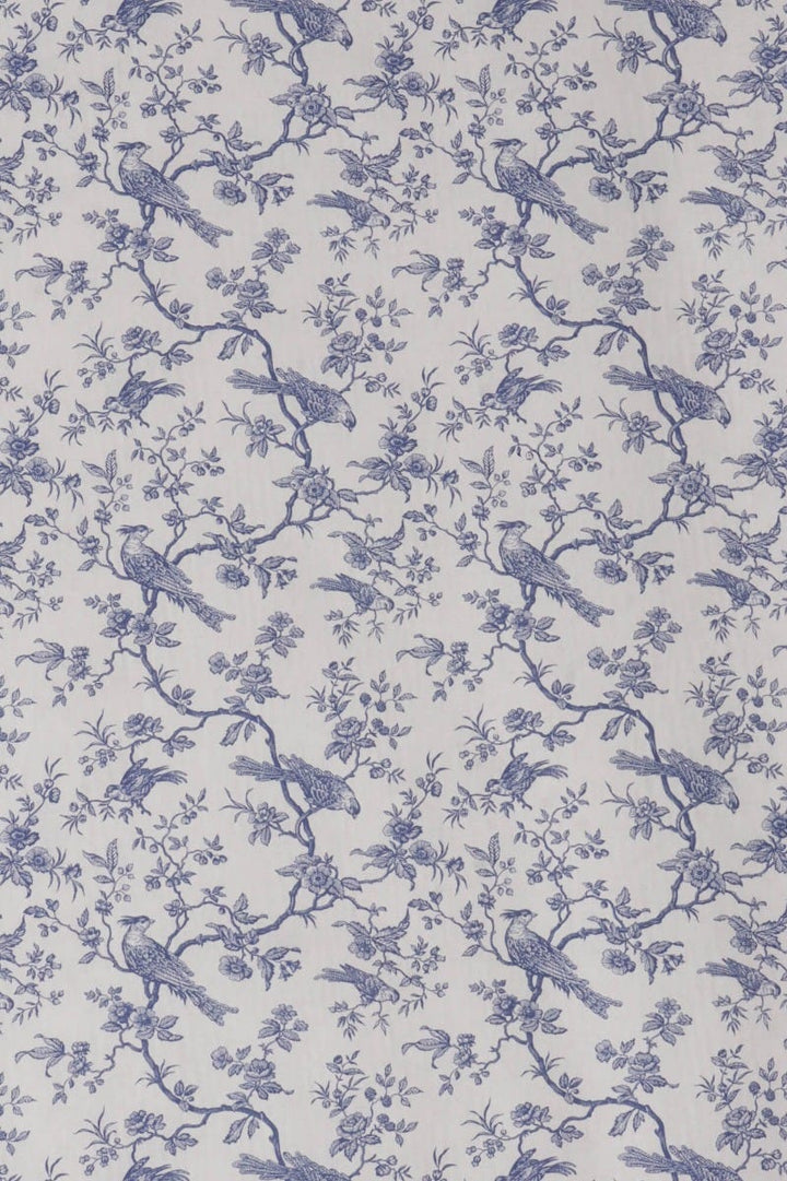 Isabelle Bird Toile Mini Blue Cotton Double Width Fabric