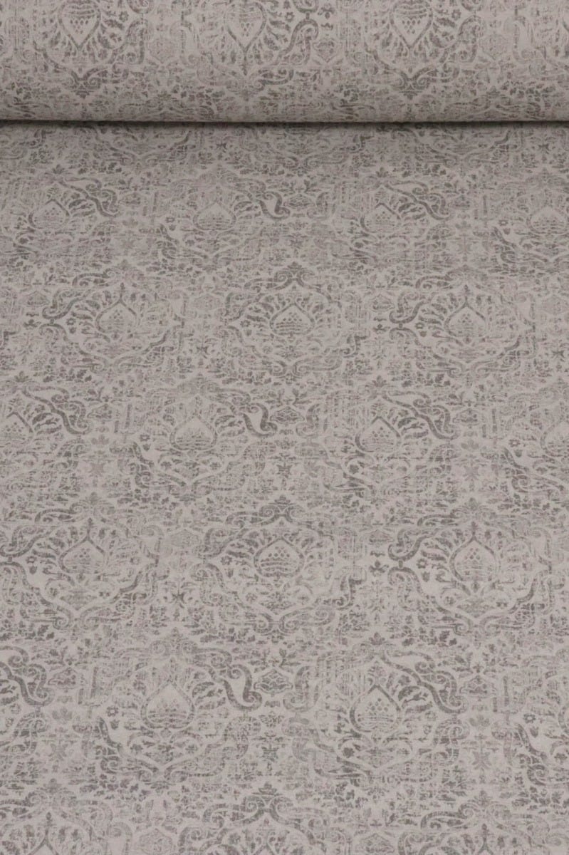 Aragon Vintage Silver Double Width Fabric