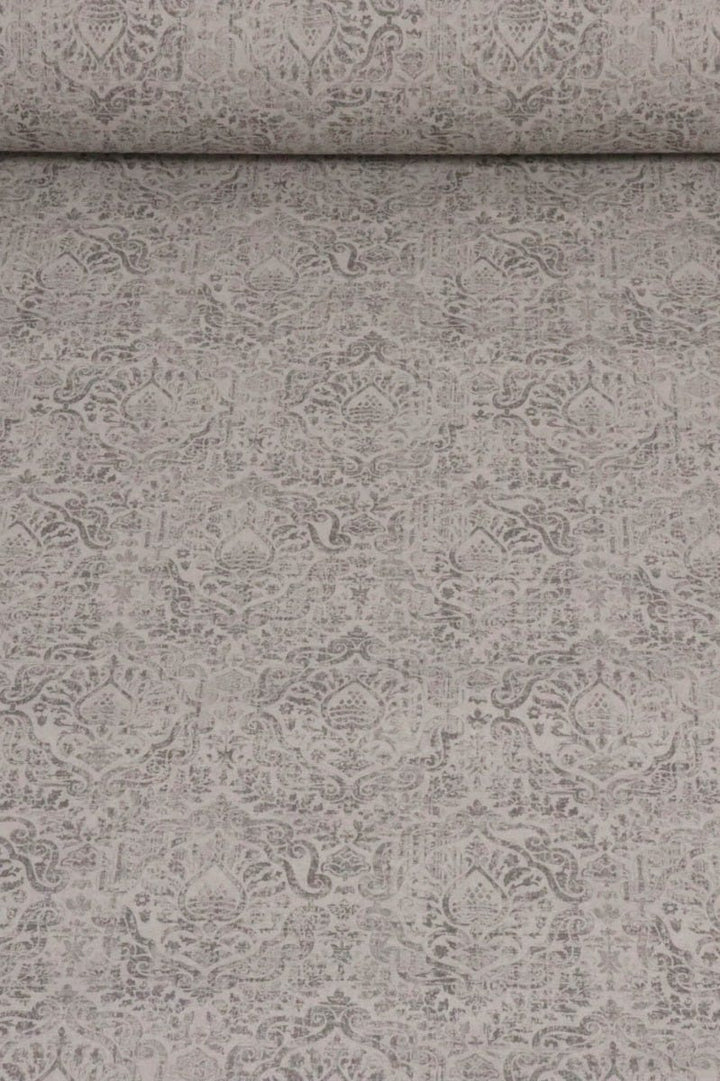 Aragon Vintage Silver Double Width Fabric