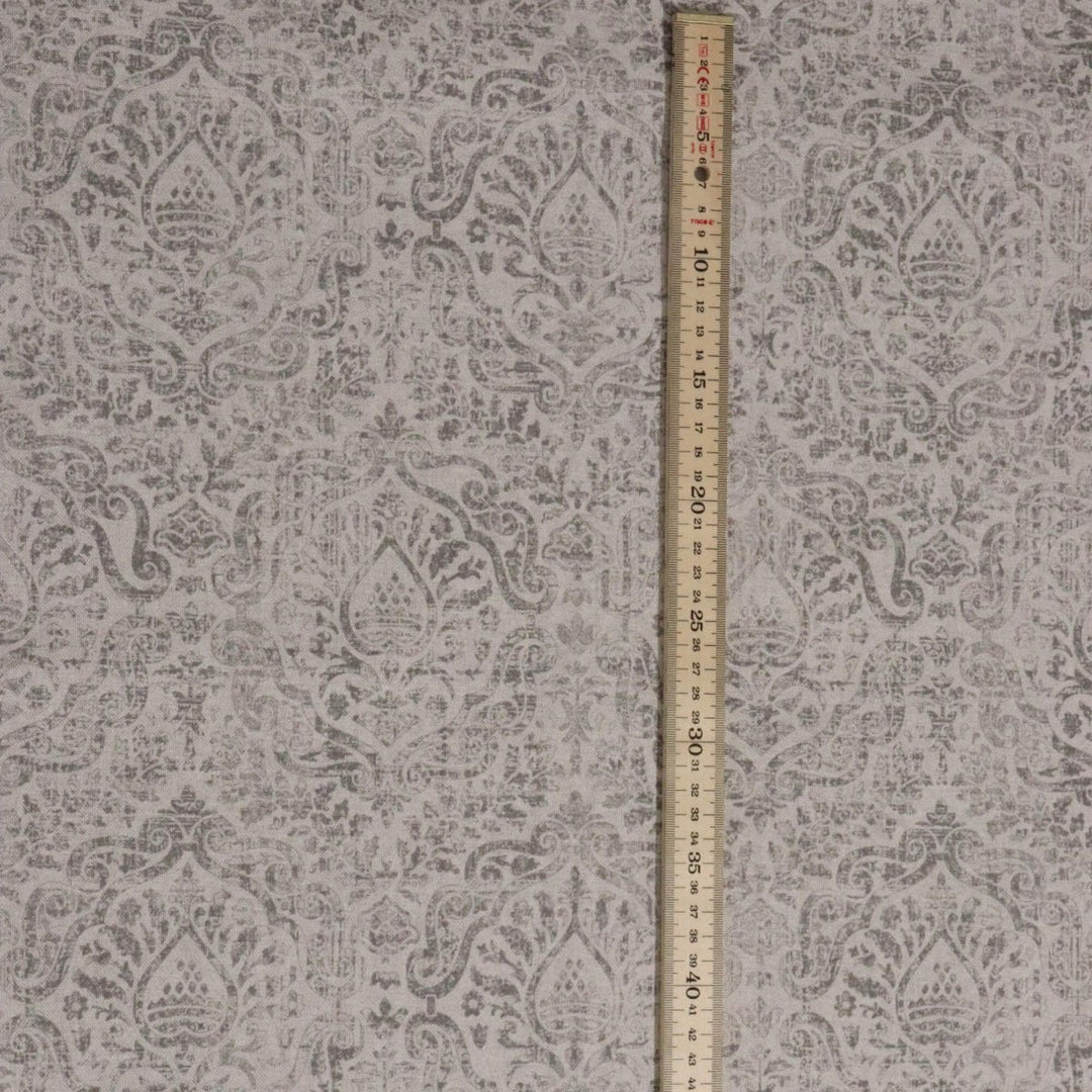 Aragon Vintage Silver Double Width Fabric