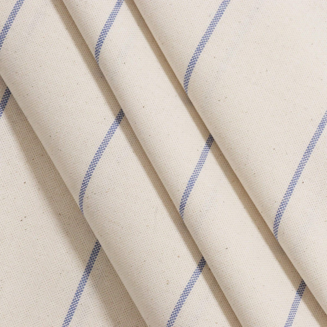 Cadiz Stripe Blue Double Width Fabric