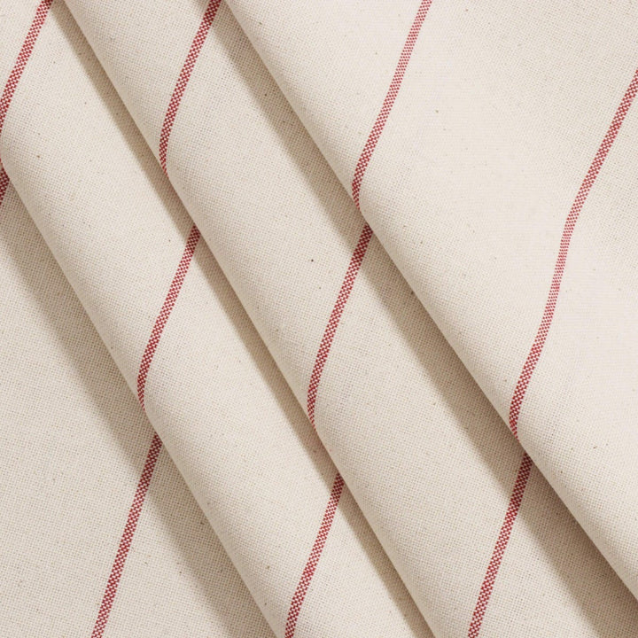 Cadiz Stripe Red Double Width Fabric