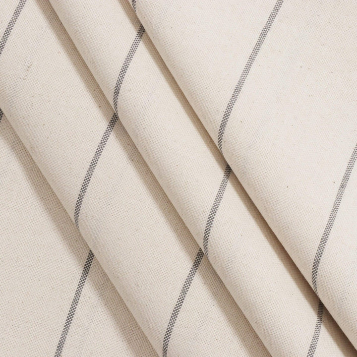 Cadiz Stripe Grey Double Width Fabric