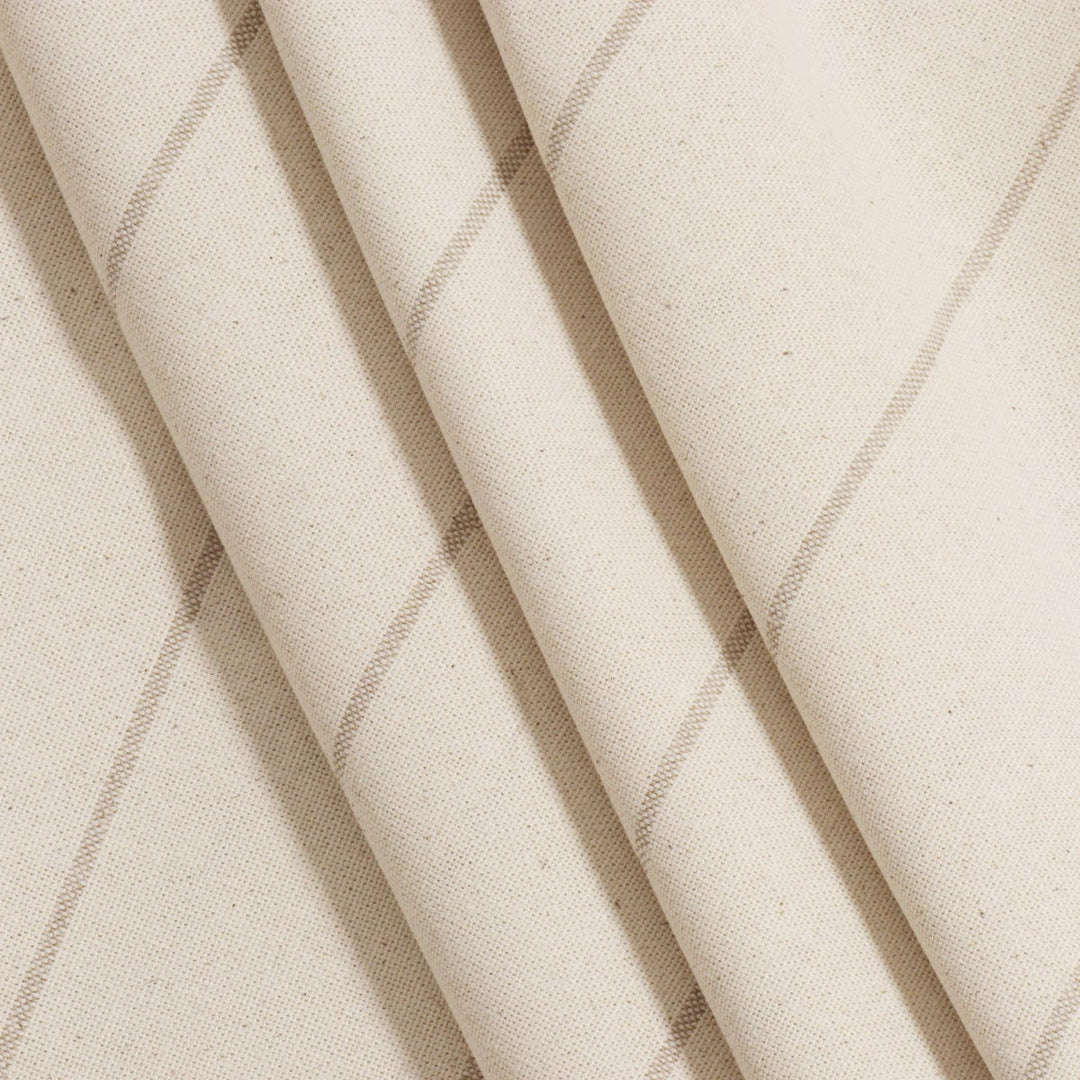 Cadiz Stripe Natural Double Width Fabric