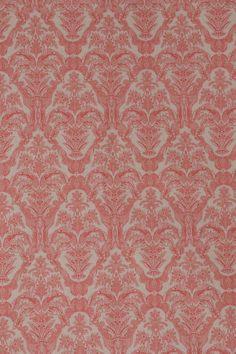 Siena Coral / Linen Fabric