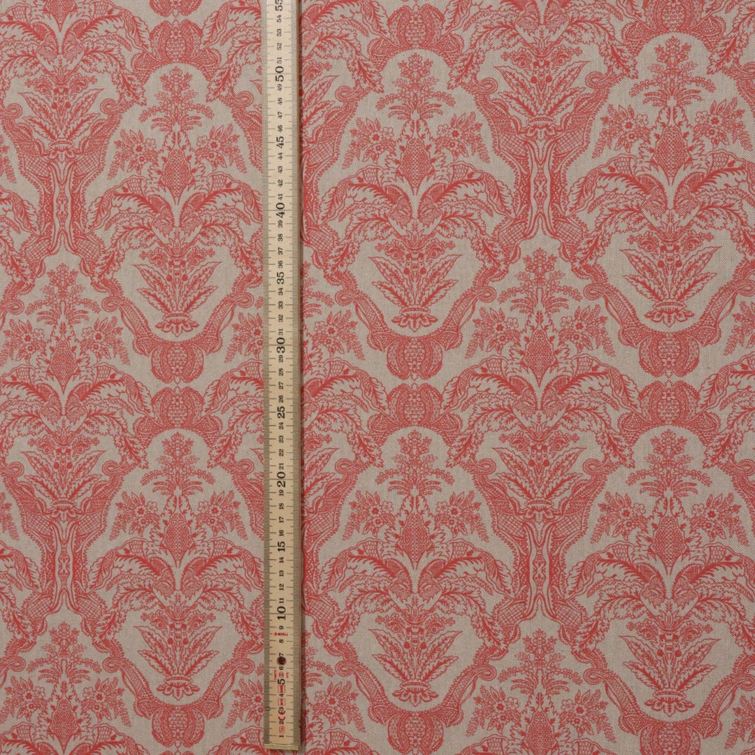 Siena Coral / Linen Fabric