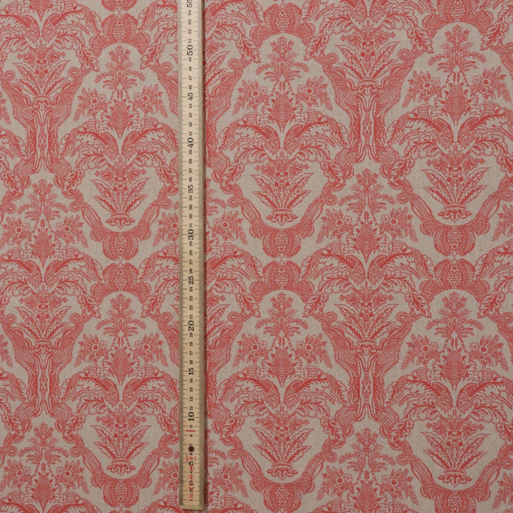 Siena Coral / Linen Fabric