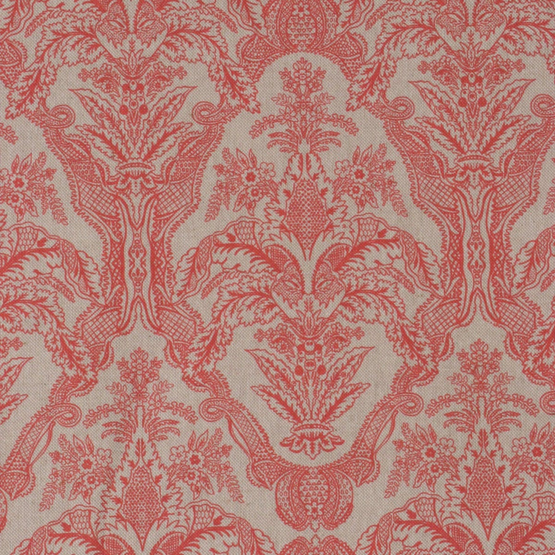 Siena Coral / Linen Fabric