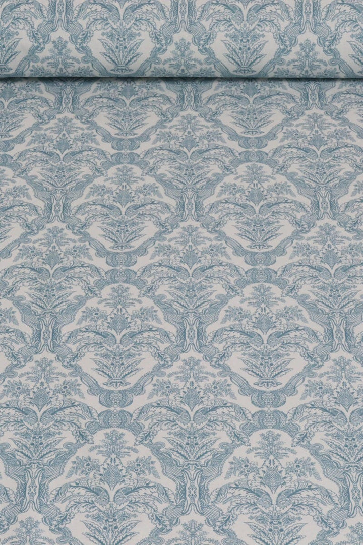 Siena Teal / White Fabric