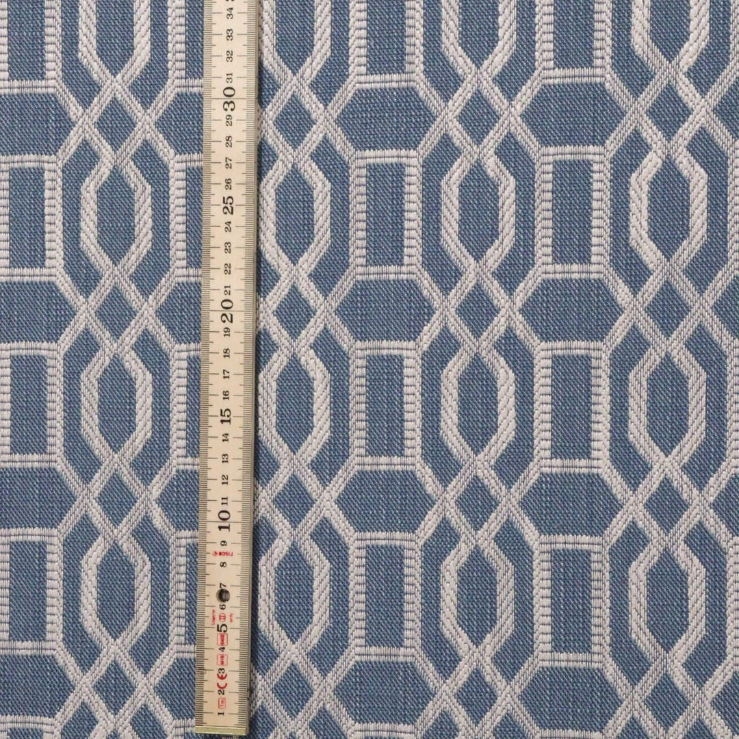 Utopia Trellis Denim Upholstery Fabric