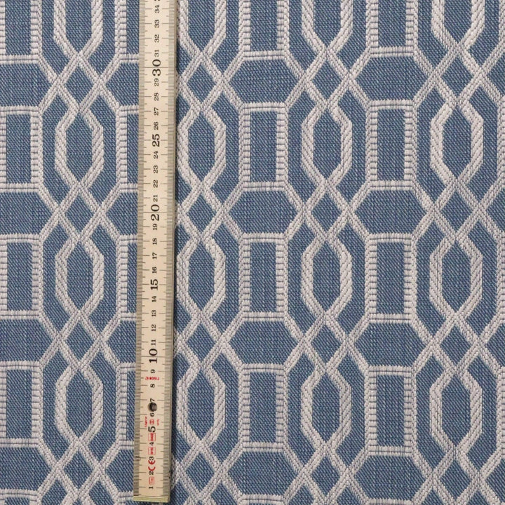 Utopia Trellis Denim Upholstery Fabric