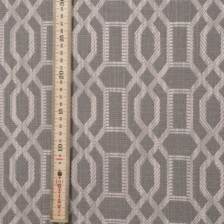 Utopia Trellis Taupe Upholstery Fabric