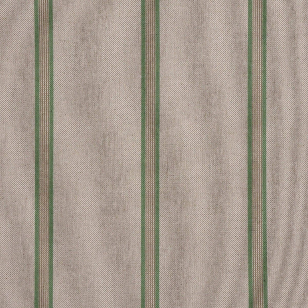 Raleigh Stripe Green / Linen 140cm Fabric