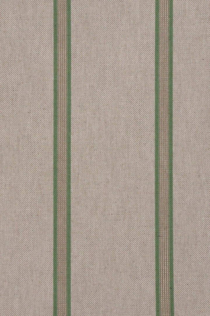 Raleigh Stripe Green / Linen 140cm Fabric