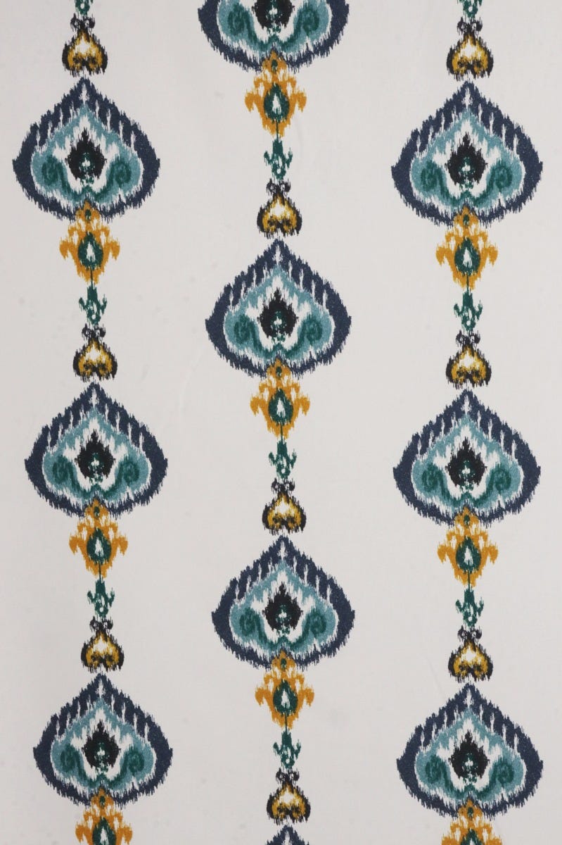 Kasbah Blue / White Fabric