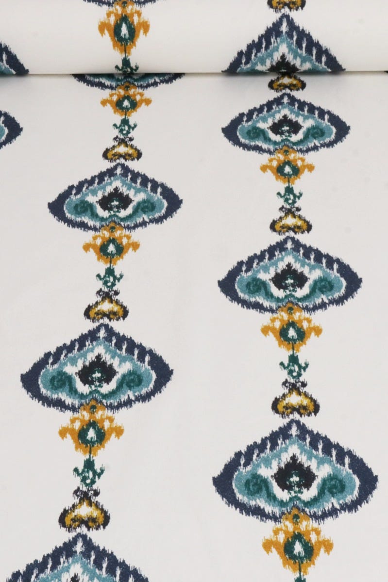 Kasbah Blue / White Fabric