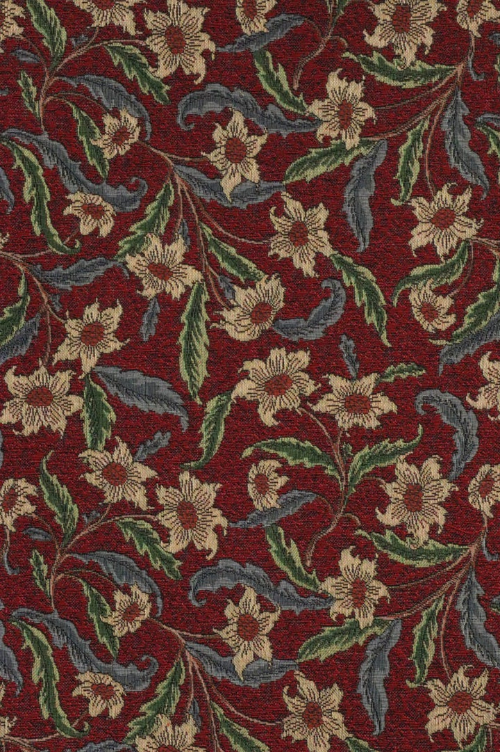 Stoneywell Red / Red Tapestry Fabric