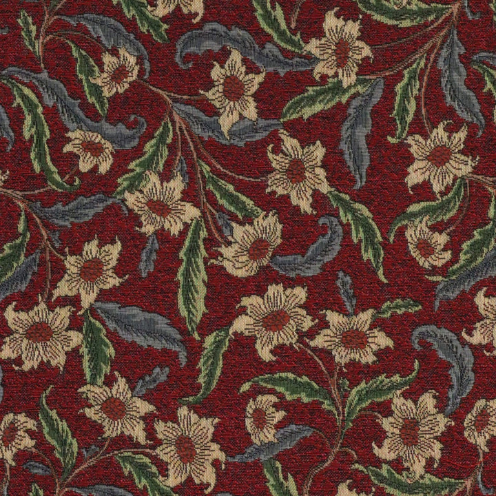 Stoneywell Red / Red Tapestry Fabric